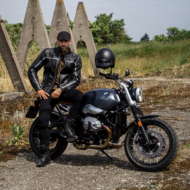 Leather Motorcycle Jacket W-TEC Mathal - 6XL