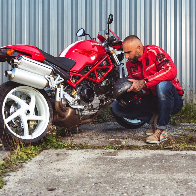 Męska kurtka motocyklowa W-TEC Patriot Red