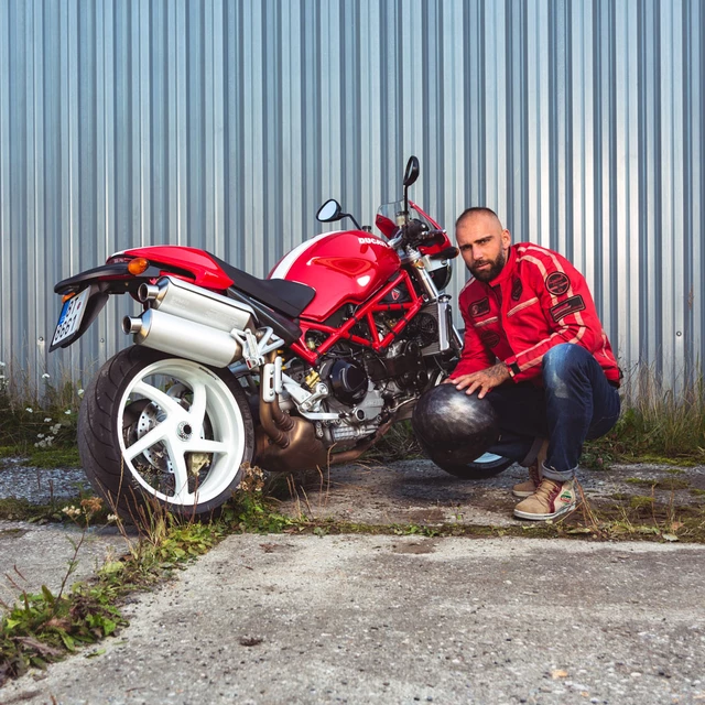 Męska kurtka motocyklowa W-TEC Patriot Red