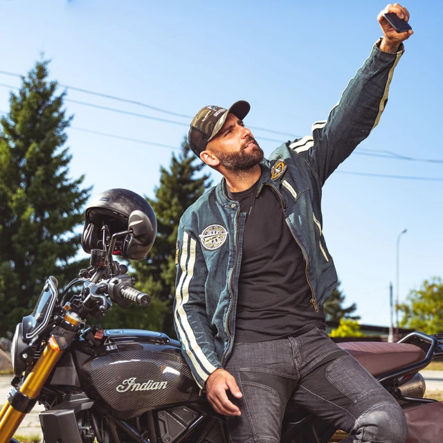 Męska kurtka motocyklowa jeans W-TEC Wildone