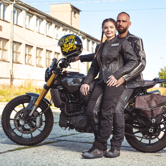 Dámská kožená moto bunda W-TEC Black Heart Raptura