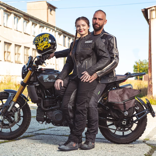 Dámska kožená moto bunda W-TEC Black Heart Raptura - čierna