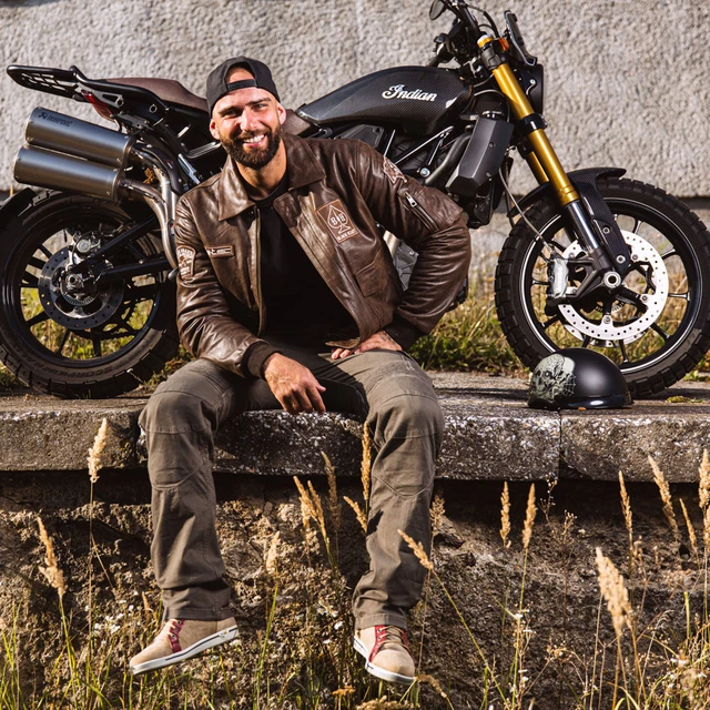 Motoros bőrkabát W-TEC Black Heart Bomber