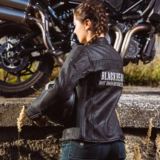 Dámská kožená moto bunda W-TEC Black Heart Raptura