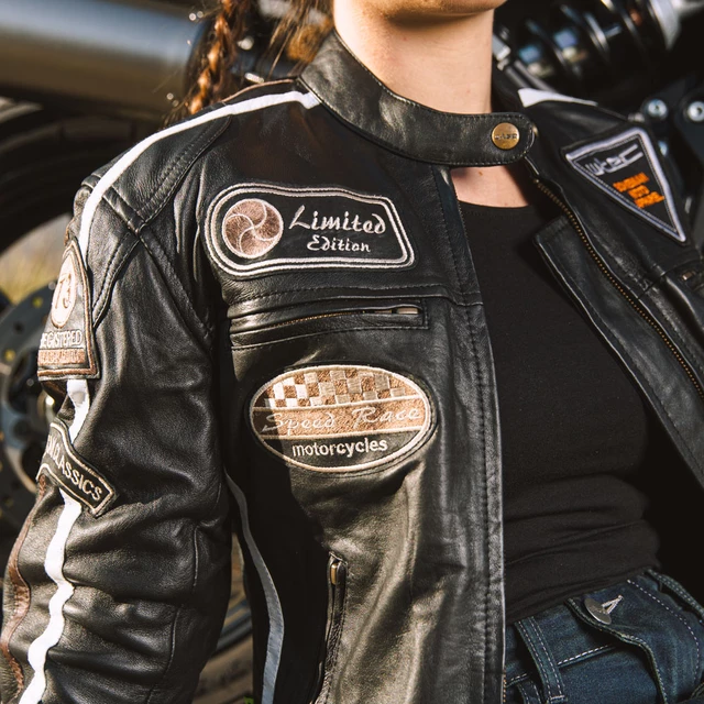 Women's Leather Motorcycle Jacket W-TEC Sheawen Lady - L
