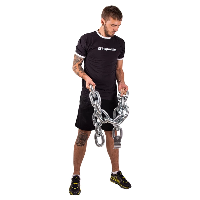 Vzpěračské řetězy s tyčí inSPORTline Chainbos Set 2x30 kg