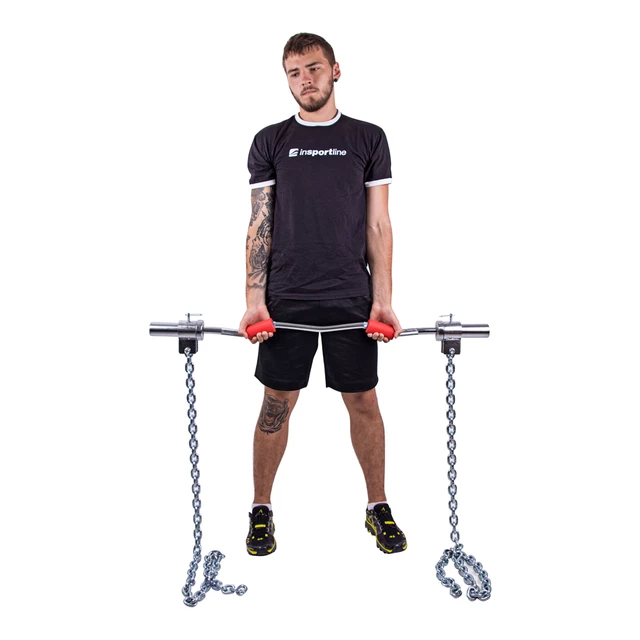 Súlyemelő lánc rúddal inSPORTline Chainbos Set 2x5 kg