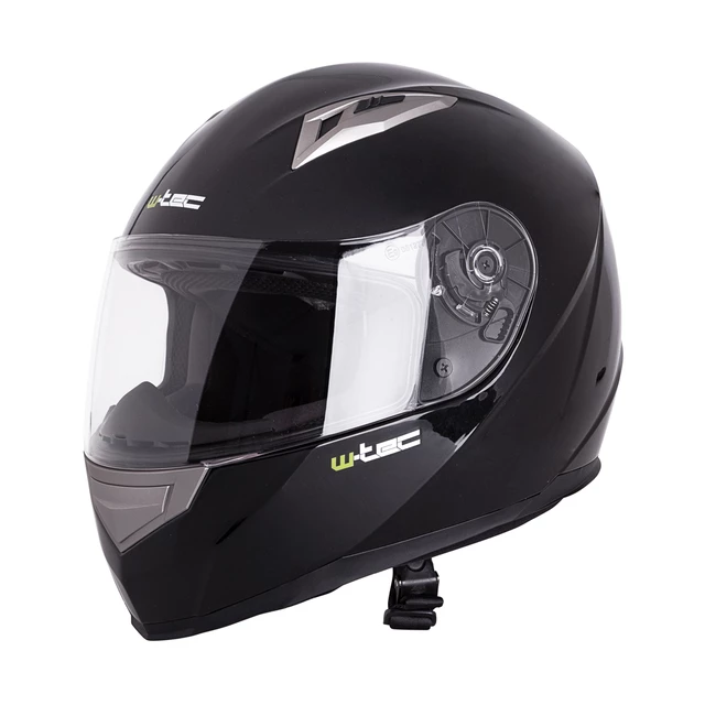 Integral Motorcycle Helmet W-TEC V158 - Fluo Yellow, XS (53-54) - Black