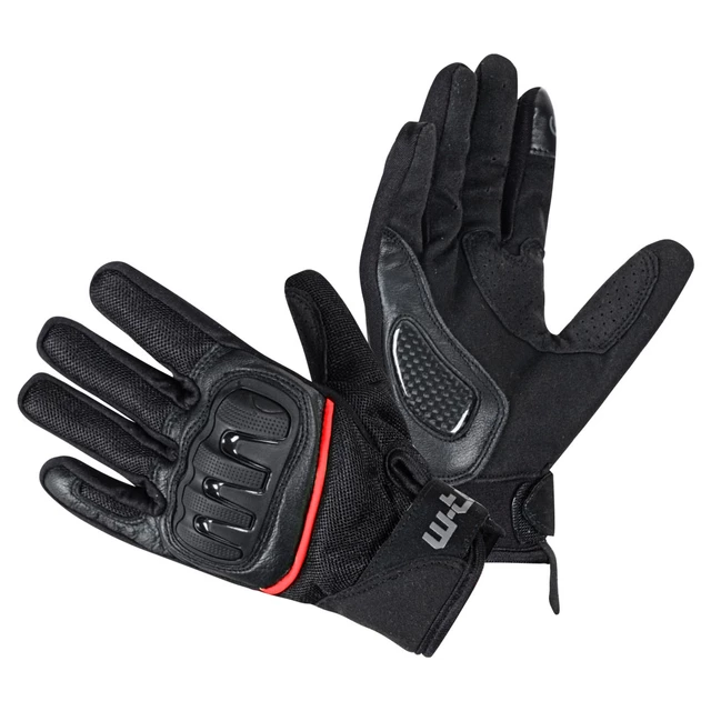 Мото ръкавици W-TEC Airomax - Black-Red Line - Black-Red Line