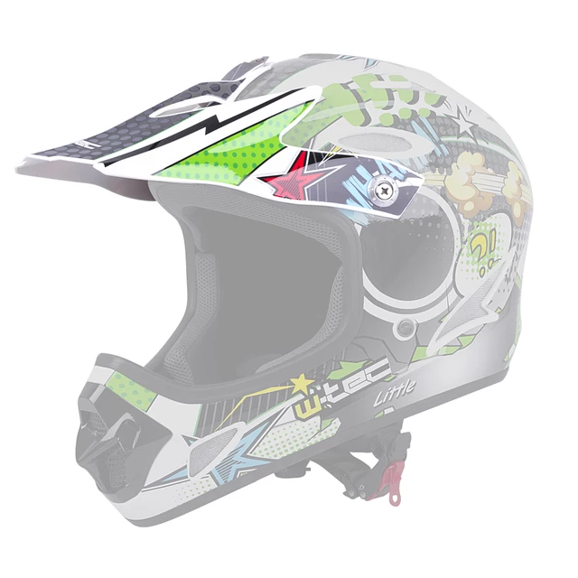 Replacement Peak for W-TEC FS-605 Helmet - Skull Smile - Cartoon