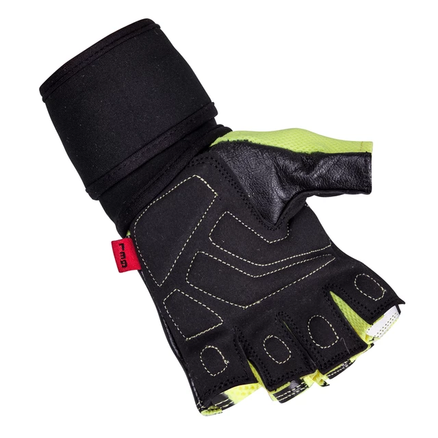 inSPORTline Perian Leder Fitness Handschuhe - schwarz-gelb