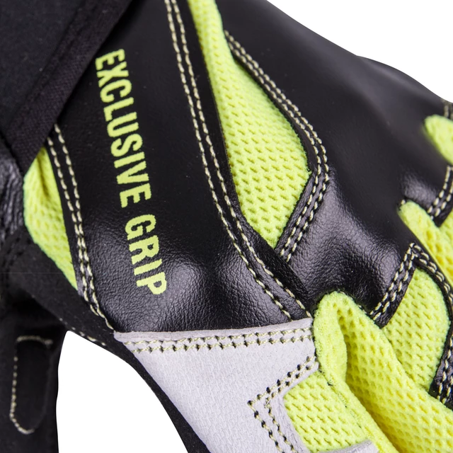 Leather Fitness Gloves inSPORTline Perian - Black-Yellow