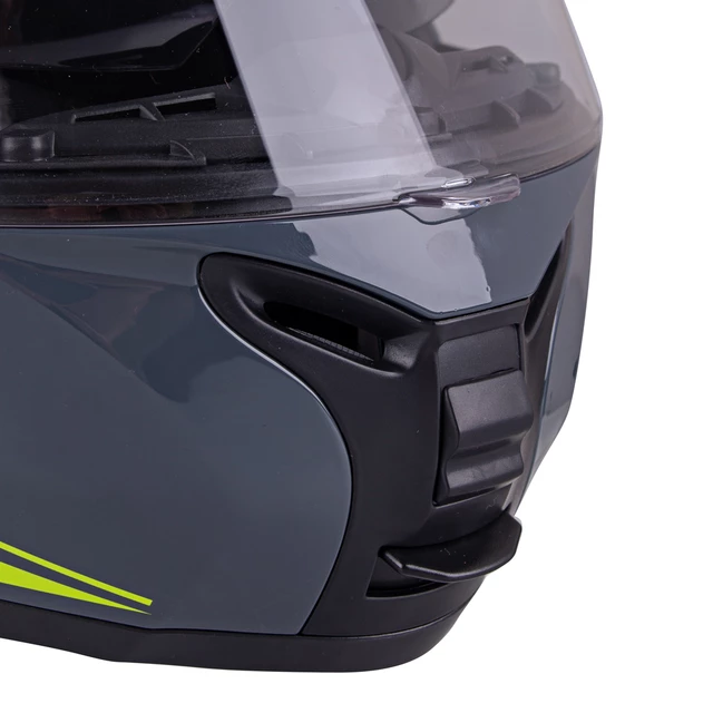 Flip-Up Motorcycle Helmet W-TEC FS-907 P/J - Grey-Fluorescent Yellow