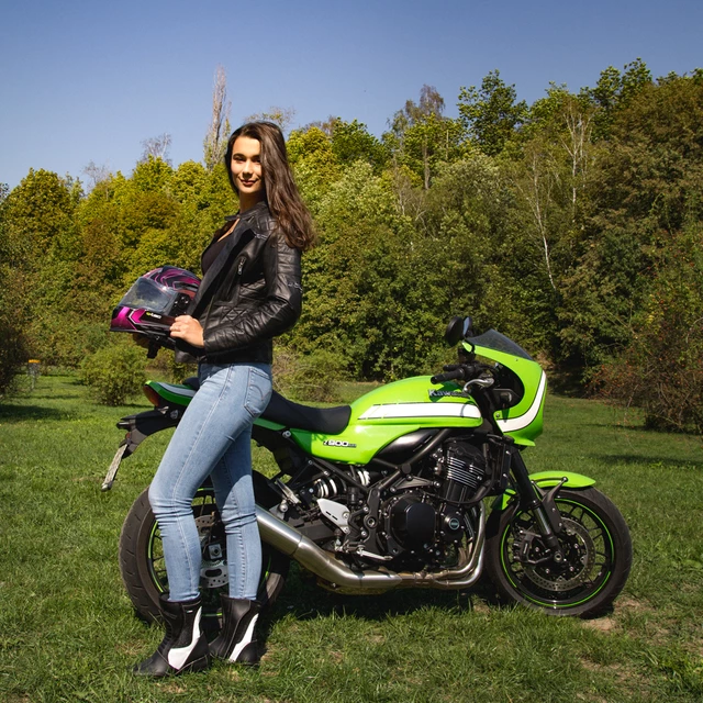 Dámska kožená moto bunda W-TEC Corallia - XL