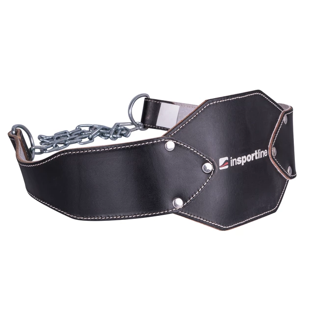 Leather Fitness Belt inSPORTline Haltero - Black