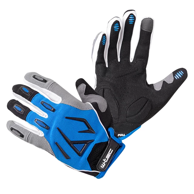 Motokros rokavice W-TEC Atmello - modra - modra