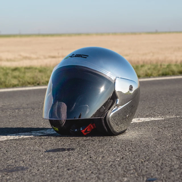 W-TEC Motorradhelm AP-74 Silber, Chrom