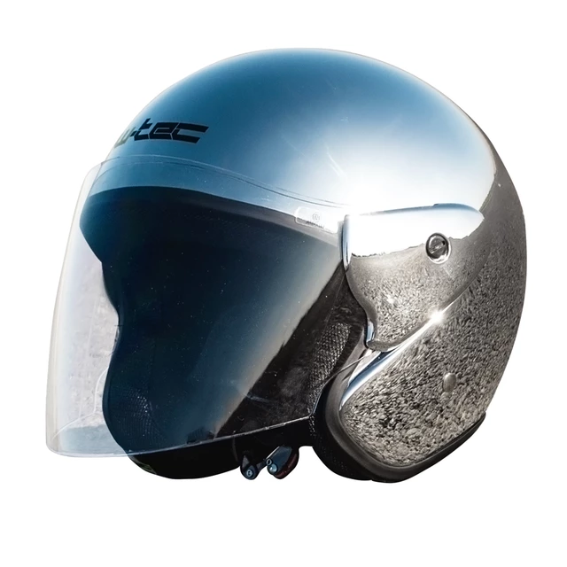 Moto přilba W-TEC AP-74 Chrome Mirror - 2.jakost - XS (53-54)