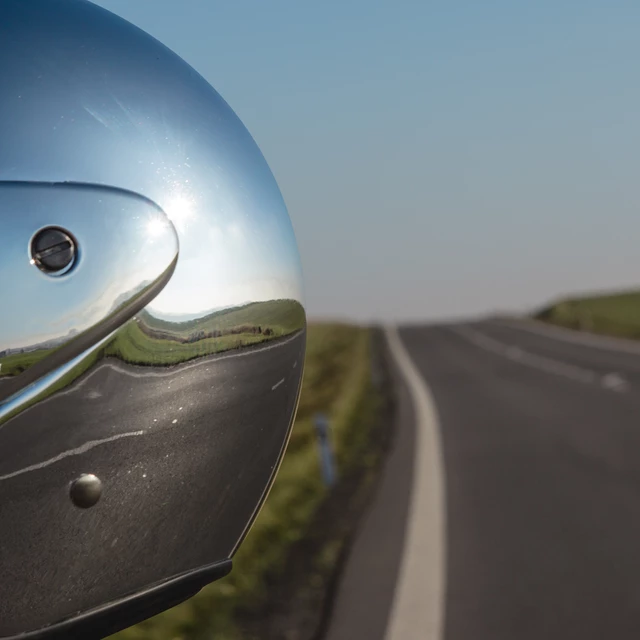 Moto prilba W-TEC AP-74 chrome mirror