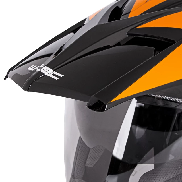 Motorcycle Helmet W-TEC Dualsport - Black-Fluo Orange