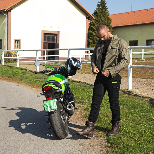 Men’s Motorcycle Jacket W-TEC Rotenhan - Deep Forest Green