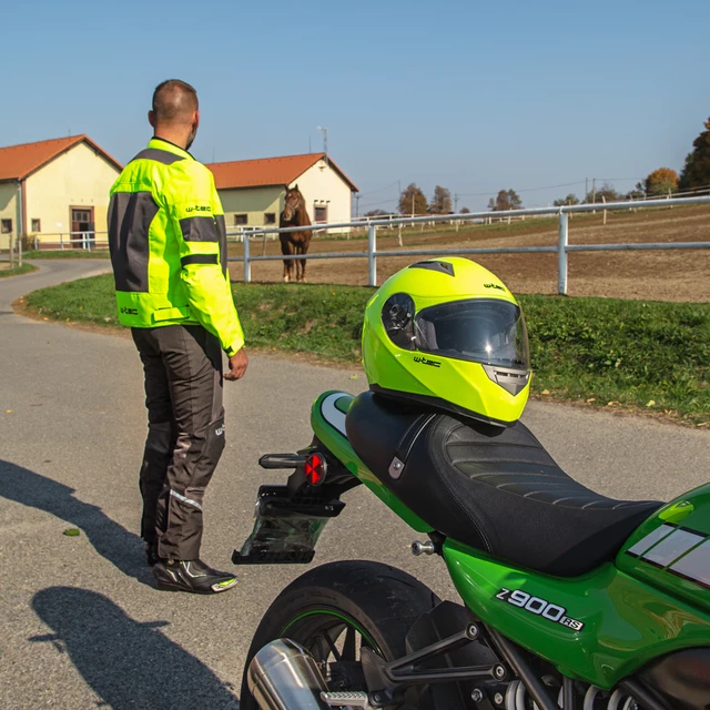 Integral Motorcycle Helmet W-TEC V158 - Fluo Yellow, XS (53-54)