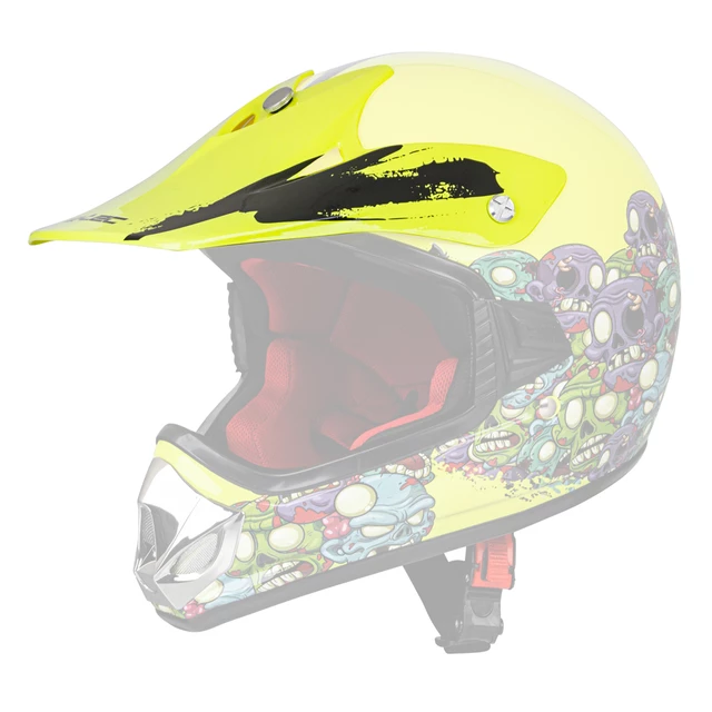 Ersatzvisier für Kinderhelm V310 - Zombie-Neonorange - Zombie-Neongrün