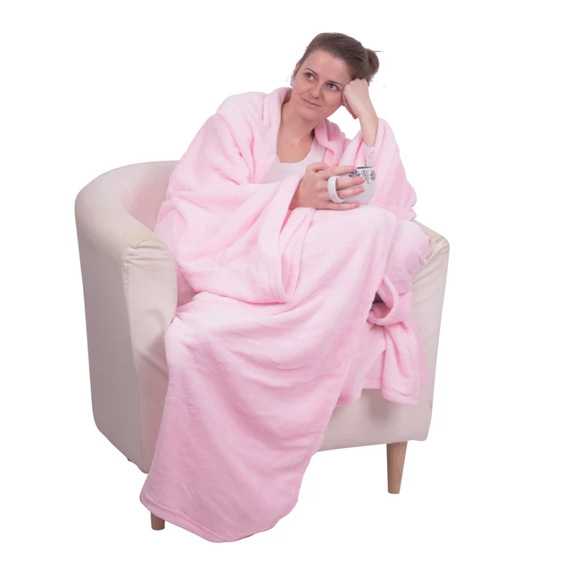 Heated Blanket with Sleeves inSPORTline Wearm - Pink