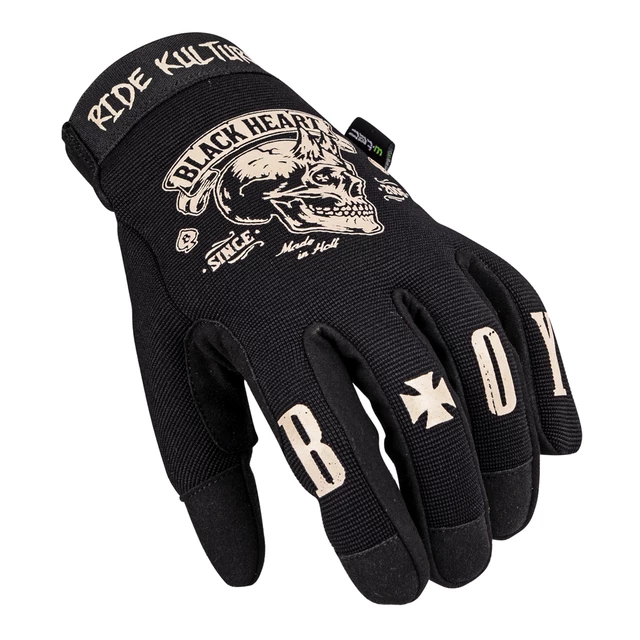 Motorcycle Gloves W-TEC Black Heart Rioter - Black