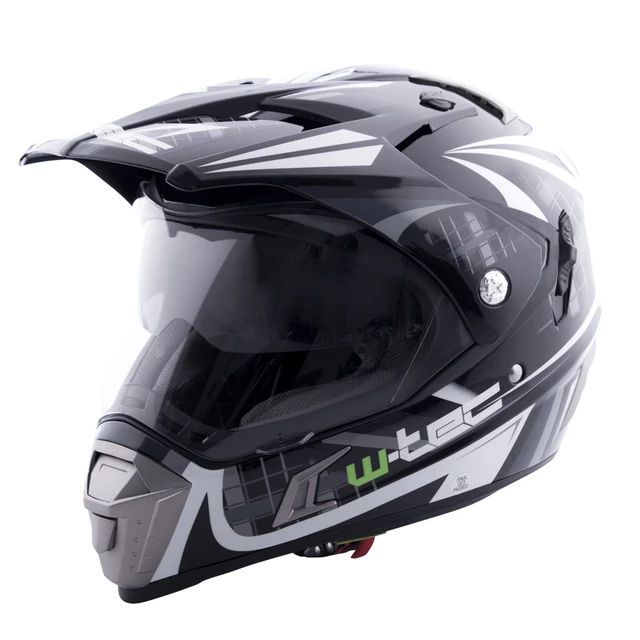 Kask motocyklowy W-TEC NK-311 blenda - Cube Black Grey