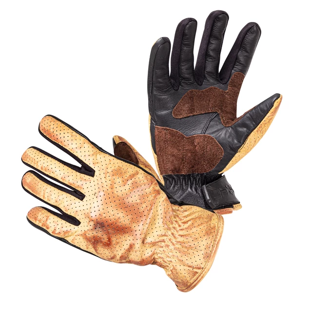 Motorcycle Gloves W-TEC Denver - Black - Black-Brown