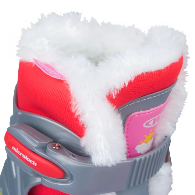 Girls’ Ice Skates WORKER Kelly Pro Girl – with Fur - Pink-Red