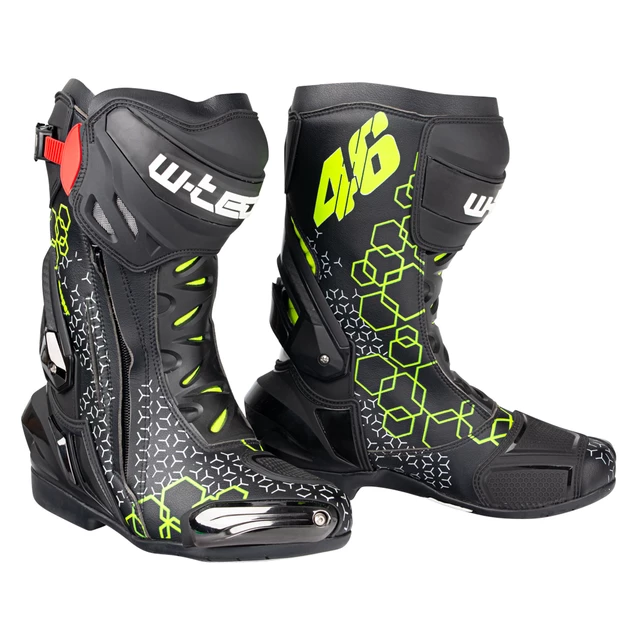 Męskie buty motocyklowe W-TEC Reaper - Czarno-zielony