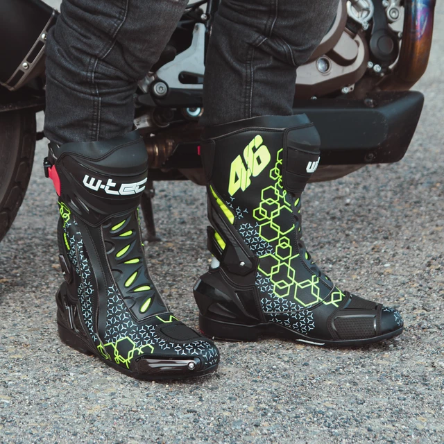 Men’s Motorcycle Boots W-TEC Reaper - Black-Green