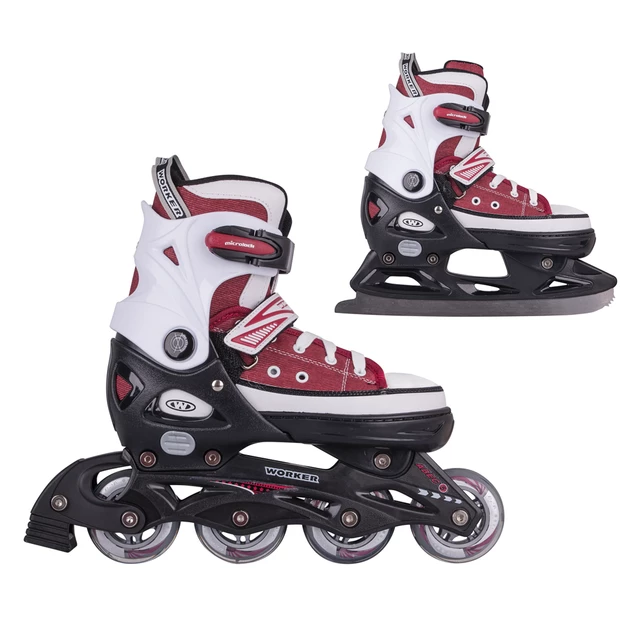 2-in-1 Skates/Rollerblades WORKER Gondo Red