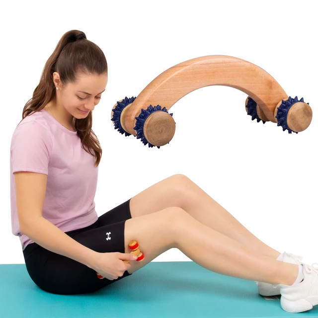 inSPORTline Kerung Massagehandroller - rot - blau