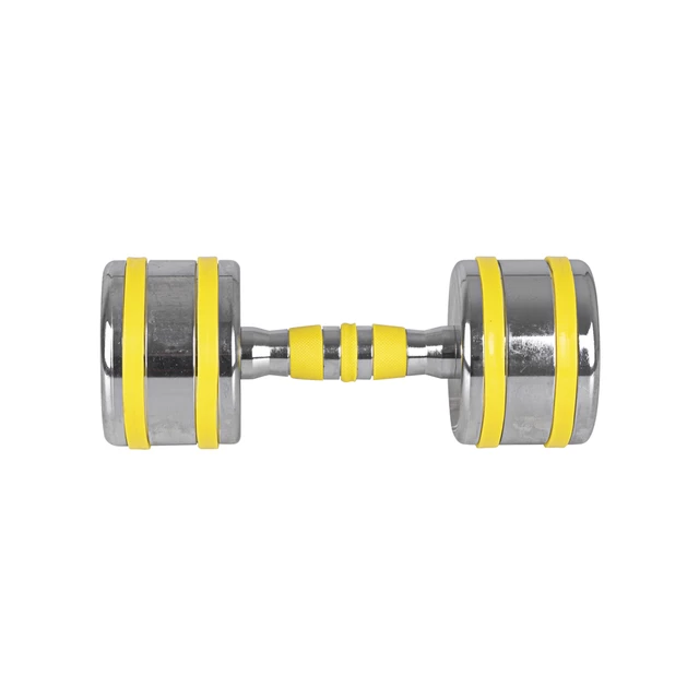 Chrome Dumbbell inSPORTline Yellsteel 9 kg