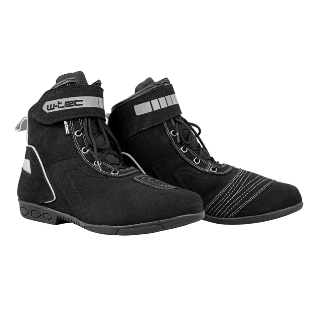 Motorcycle Boots W-TEC Sixtreet - Black-Grey - Black-Grey