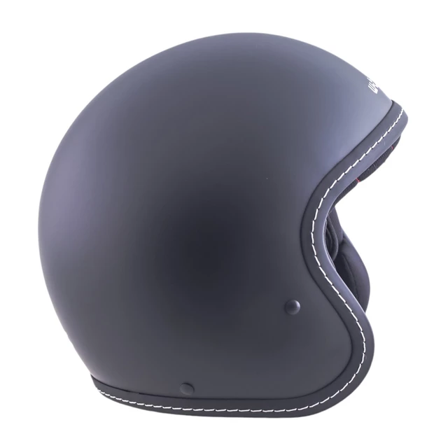 Kask motocyklowy na chopper W-TEC Badachos i gogle Steamrust - Matt.czarny
