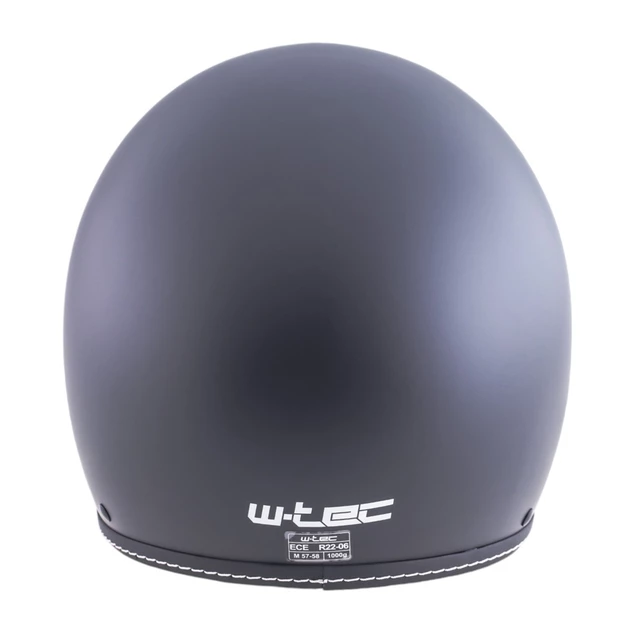 Kask motocyklowy na chopper W-TEC Badachos i gogle Steamrust - Matt.czarny