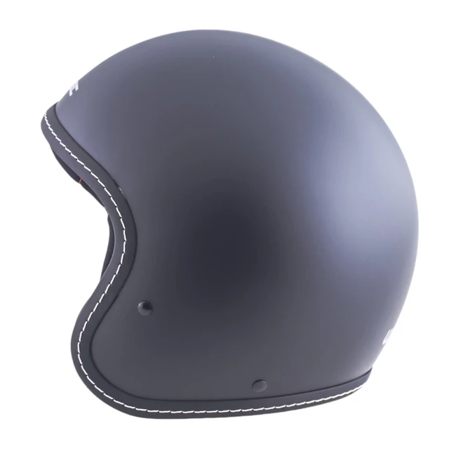 Kask motocyklowy na chopper W-TEC Badachos i gogle Steamrust - Matt.czarny