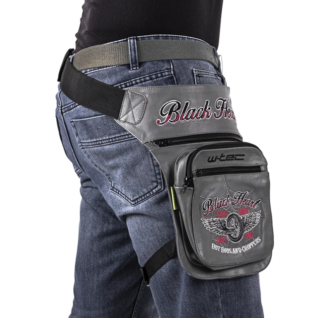 Motorcycle Thigh Bag W-TEC Black Heart Relicto