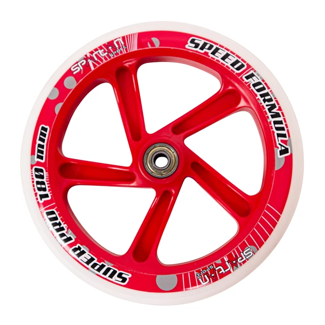 180x30mm Rear Wheel Spartan for Scooter Jumbo 2 - Black-Red - White/Red