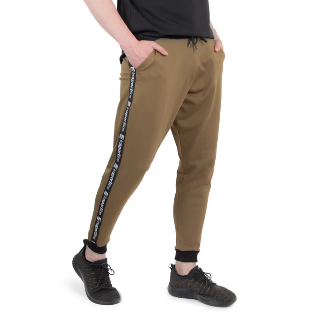 Pánske tepláky inSPORTline Comfyday Man - khaki - khaki