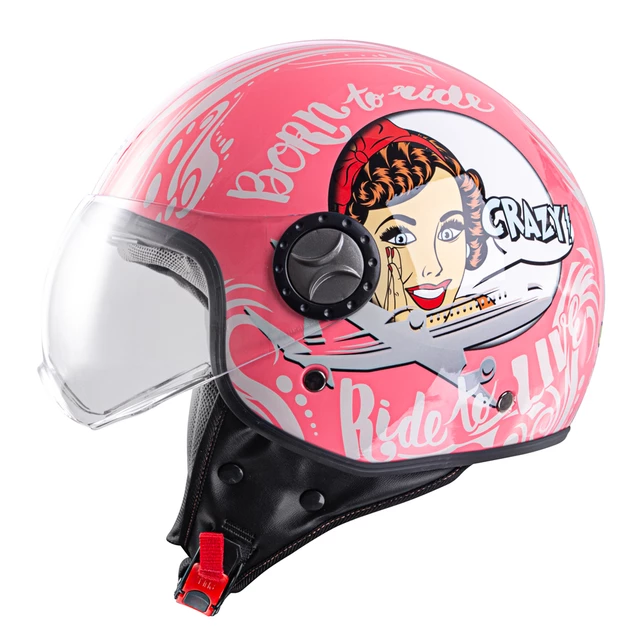 W-TEC FS-701PG Pink Life Rollerhelm - rosa-weiß