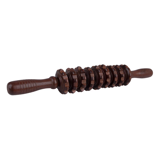 Masažna palica inSPORTline Sebona 39 cm - temno rjava - temno rjava