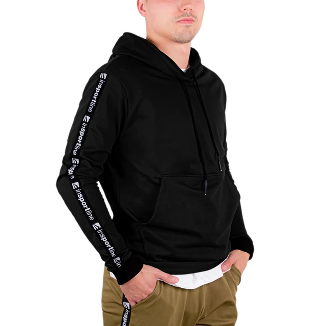 Men’s Hoodie inSPORTline Straphoodie - Khaki - Black