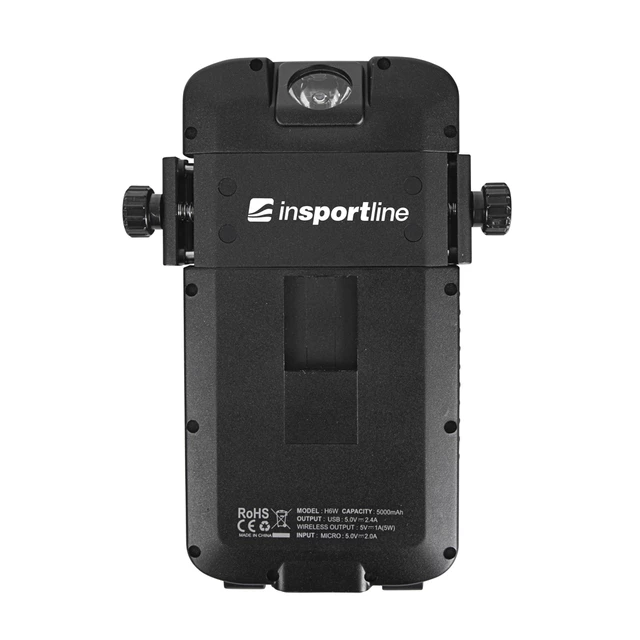 Phone Holder w/ Wireless Powerbank & Light inSPORTline Hardmona 5,000 mAh -  inSPORTline