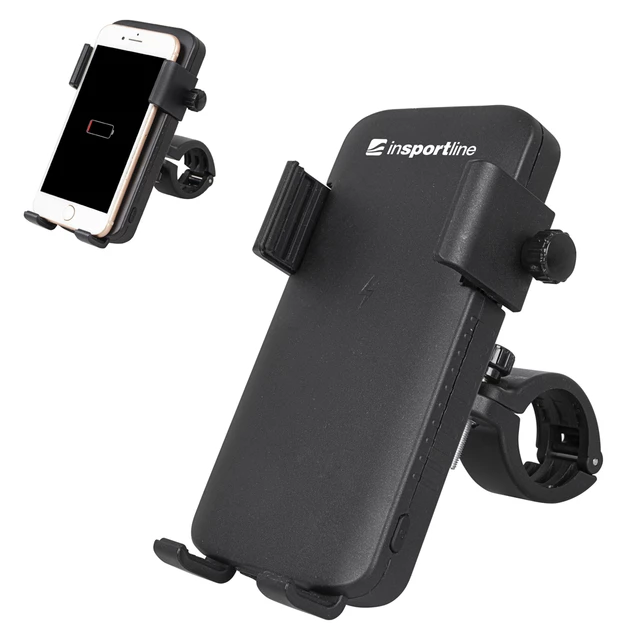 Phone Holder w/ Wireless Powerbank & Light inSPORTline Hardmona 5,000 mAh