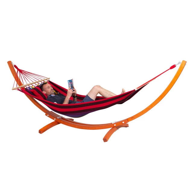 Hammock Set w/ Wooden Stand inSPORTline Woodleaf